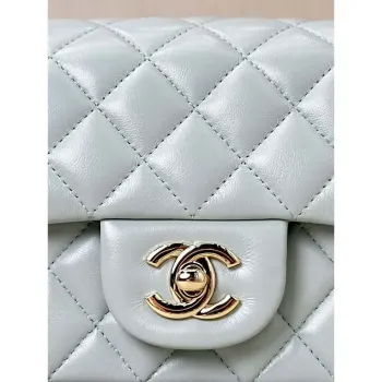 Chanel A69900 Mini Flap Bag Lambskin Light Blue AS1116