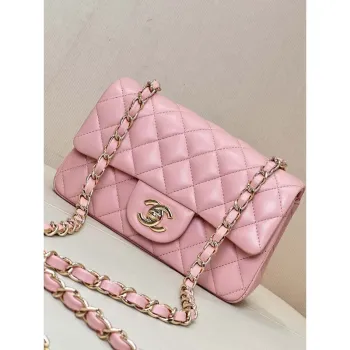 Chanel A69900 Mini Flap Bag Lambskin light Pink AS1116