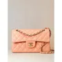 Chanel A01117 Flap Handbag Classic Bag 23cm Orange Lambskin
