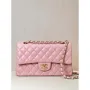 Chanel A01112 Flap Classic 11.12 Handbag Lambskin & Gold Tone Metal Cherry Blossom Pink