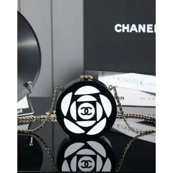 Chanel AS3548 Evening Round Lambskin white