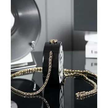 Chanel AS3548 Evening Round Lambskin white