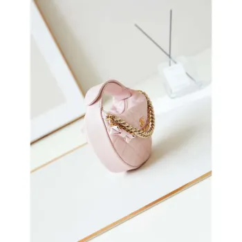 Chanel AP3943 Pouch Grained Shiny Calfskin & Gold Tone Metal Pink