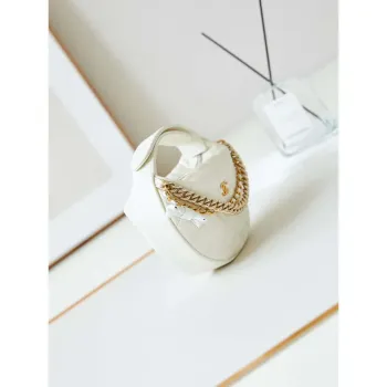 Chanel AP3943 Pouch Grained Shiny Calfskin & Gold Tone Metal White