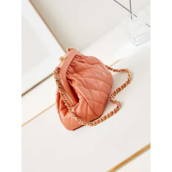Chanel AS4717 Clutch Lambskin Orange