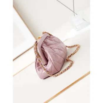 Chanel AS4717 Clutch Lambskin Light Pink