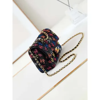 Chanel 24S AS4561 Flap Bag Sequins Gold Tone Metal Multicolor CC LOGO
