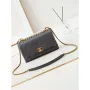 Chanel AS4997 Flap Bag with top Handle Shiny Lambskin  Imitation Pearls & Gold Tone Metal Gray