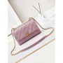 Chanel AS4997 Flap Bag with top Handle Shiny Lambskin  Imitation Pearls & Gold Tone Metal Pink