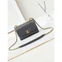 Chanel AS5001 Mini Flap Bag with top Handle Shiny Lambskin  Imitation Pearls & Gold Tone Metal Grey