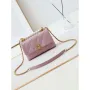 Chanel AS5001 Mini Flap Bag with top Handle Shiny Lambskin  Imitation Pearls & Gold Tone Metal Pink