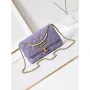Chanel AS5011 Flap bag Shiny Lambskin Imitation Pearls & Gold Tone Metal Light Purple