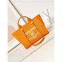 Chanel AS3257 Small Shopping Bag Mixed Fibers Calfskin & Gold Tone Metal Orange