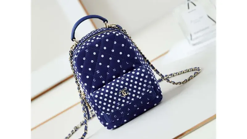 Chanel AP3753 Classic Mini Backpack — Blue & White Tweed Luxury