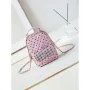 Chanel Ap3753 CLASSIC MINI Backpack Tweed & Gold Tone Metal Pink & Black
