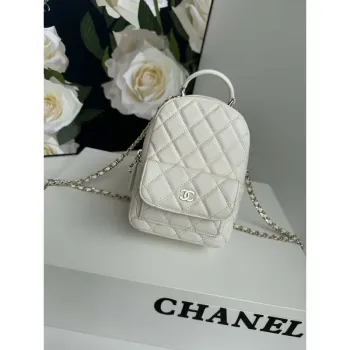 Chanel Ap3753 CLASSIC MINI Backpack Calfskin White