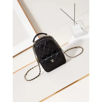 Chanel Ap3753 CLASSIC MINI Backpack Lambskin Black