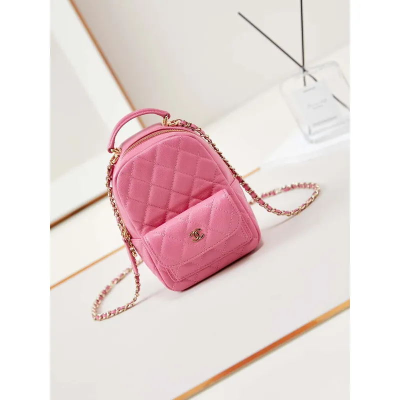 Chanel Ap3753 CLASSIC MINI Backpack Calfskin Hot Pink