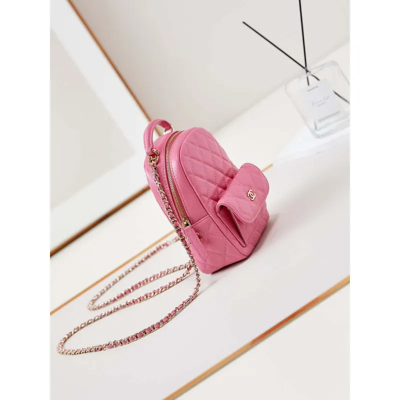 Chanel Ap3753 CLASSIC MINI Backpack Calfskin Hot Pink