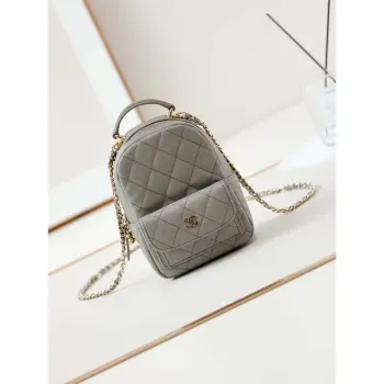 Chanel Ap3753 CLASSIC MINI Backpack Calfskin Grey