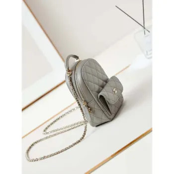 Chanel Ap3753 CLASSIC MINI Backpack Calfskin Grey