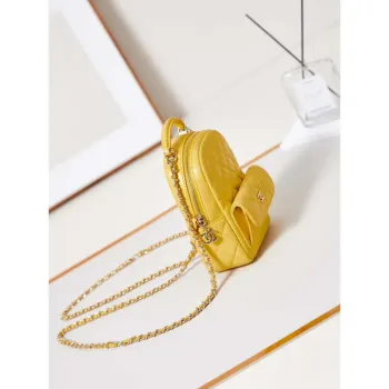 Chanel Ap3753 CLASSIC MINI Backpack Lambskin Yellow