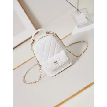 Chanel Ap3753 CLASSIC MINI Backpack Lambskin White