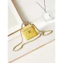 Chanel AP3805 Mini Clutch Lambskin Vanity Box bag With Pearl handle Yellow