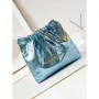 Chanel 22 HandBag Fantasy color Calfskin & Gold Tone Metal AS3261 Blue