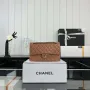 Chanel A01112 Flap Classic 11.12 Handbag Grained Calfskin & Silver Tone Metal Brown