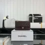 Chanel A01112 Flap Classic 11.12 Handbag Grained Calfskin & Gold Tone Metal wine Red