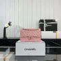 Chanel A01112 Flap Classic 11.12 Handbag Grained Calfskin & Silver Tone Metal Pink
