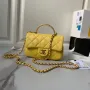 Chanel AS4847 Mini Flap bag With top handle Yellow