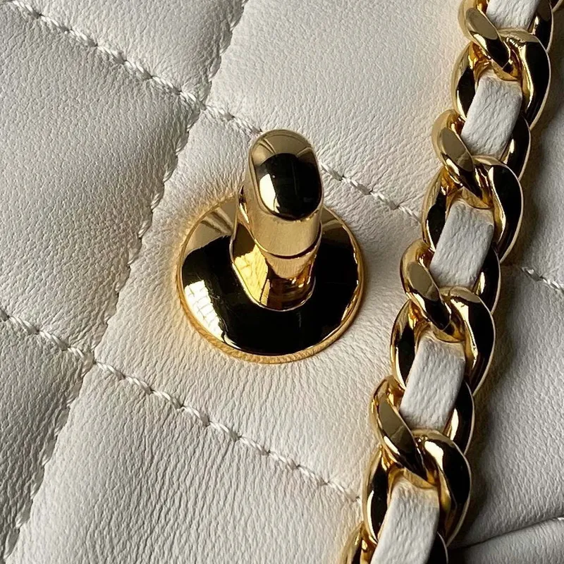 Chanel AS4847 Mini Flap bag With top handle White