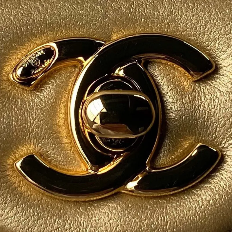 Chanel AS4847 Mini Flap bag With top handle Gold