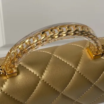 Chanel AS4847 Mini Flap bag With top handle Gold
