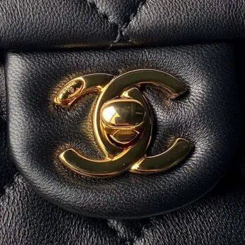 Chanel AS4847 Mini Flap bag With top handle Black