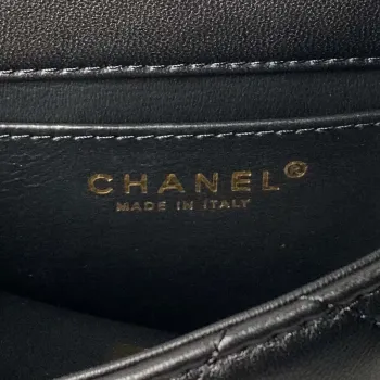 Chanel AS4847 Mini Flap bag With top handle Black
