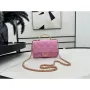 Chanel AS4848 Mini Flap bag With top handle Rose Red