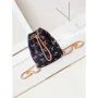 Chanel AS4810 Printed Fabric & Gold Metal Black & Multicolour