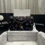 Chanel A01112 Flap Classic 11.12  Printed Fabric & Gold Metal Black & Multicolour
