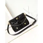 Chanel AS4743 Hobo Handbag Shiny Calfskin & Gold Tone Metal Black
