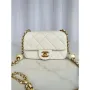 Chanel AS4868 Mini Flap Bag Pearly Lambskin Imitation Pearls & Gold Tone Metal White