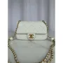 Chanel AS4861 Small Flap Bag Pearly Lambskin Imitation Pearls & Gold Tone Metal White