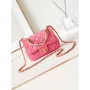 Chanel AS4385 Mini Flap Bag Pearly Lambskin Imitation Pearls & Gold Tone Metal Hot Pink