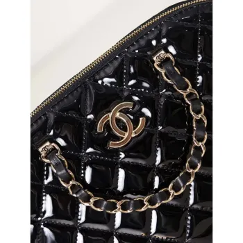 Chanel AS3969 Shell bag Patent Calfskin Black