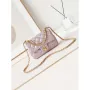 Chanel AS4385 Mini Flap Bag Pearly Lambskin Imitation Pearls & Gold Tone Metal Pink