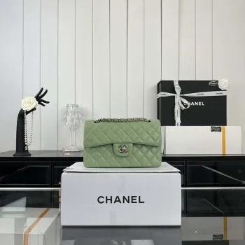 Chanel A01117 Flap Handbag Classic Bag Green Lambskin