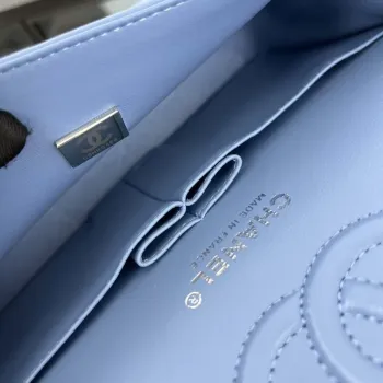 Chanel A01117 Flap Handbag Classic Bag Blue Lambskin