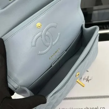 Chanel A01117 Flap Handbag Classic Bag Ligth Blue Lambskin